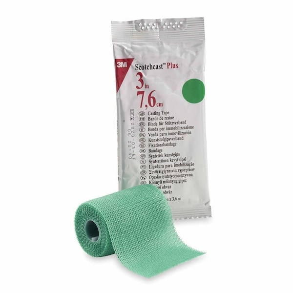 3M Scotchcast Cast Tape 3 Inch X 12 Foot Fiberglass / Resin Green, 10PK 82003G - main